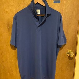 Callaway blue stripped golf shirt men’s medium embroidered sleeve polo